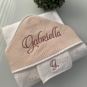 Cape de bain + gant de toilette 1