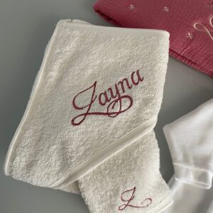 cape de bain + gant de toilette 2